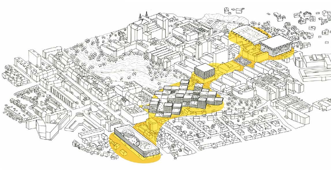 Eixo urbano entre cidade e planalto